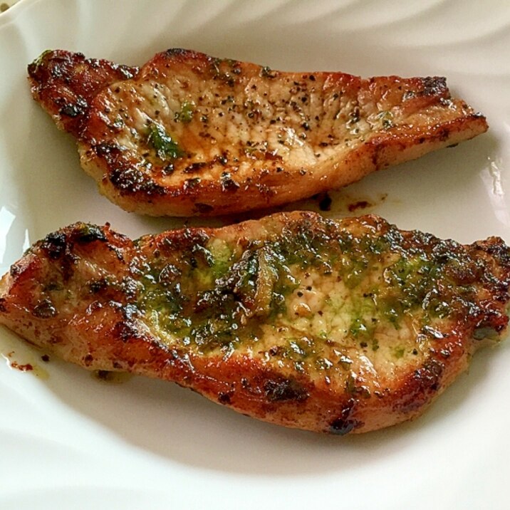 ポークソテー バジルソース レシピ 作り方 By かえるかえる38 楽天レシピ